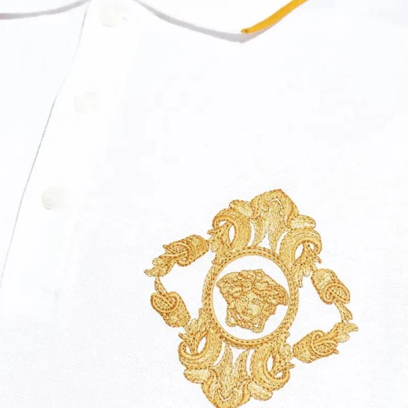 VERSACE Medusa embroidered Polo Shirt-4
