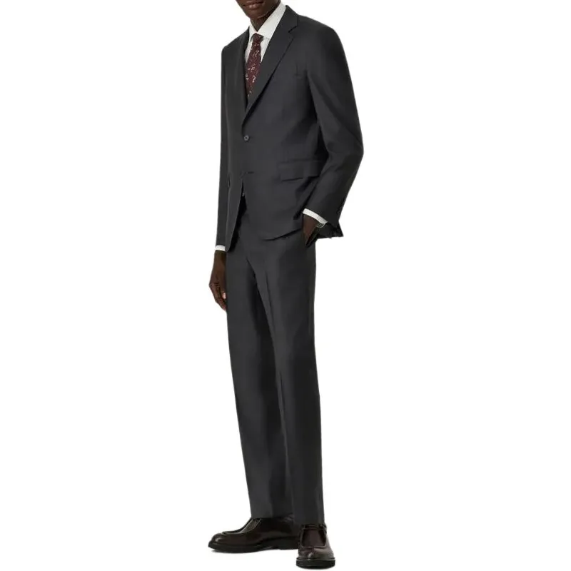 CANALI Business Suit Men's Charcoal Gray-3