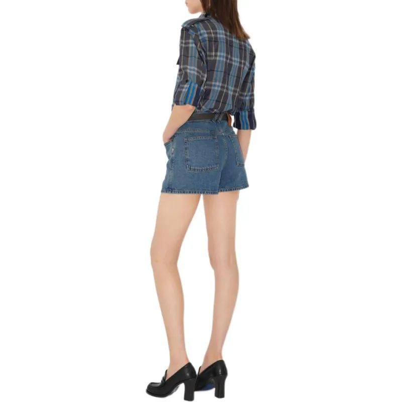 Burberry SS25 Denim Shorts Women's Blue-2