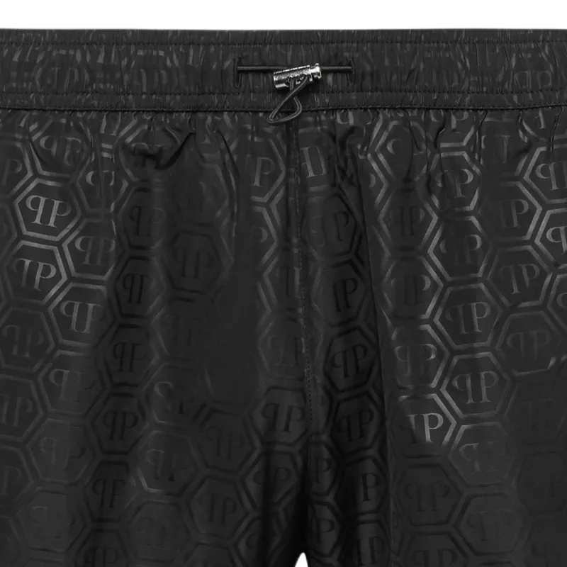 PHILIPP PLEIN Logo embossed Swim Shorts-4