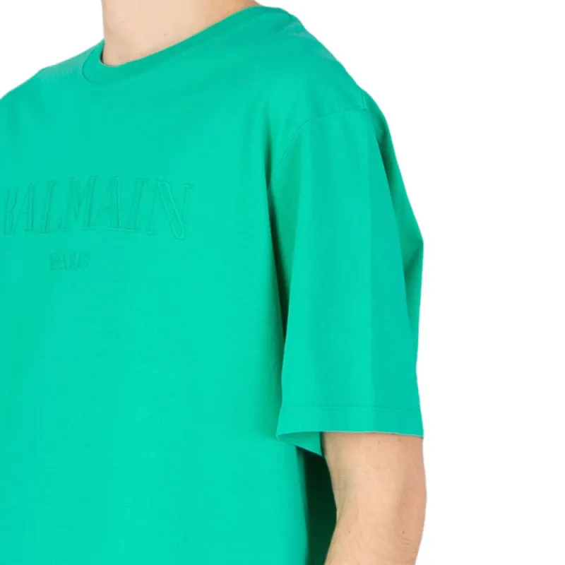 BALMAIN T Shirts Men Green-3