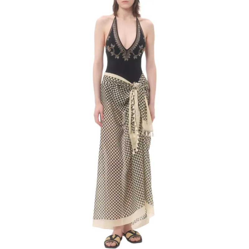 Valentino SS25 One piece Swimsuit Women's Black-1