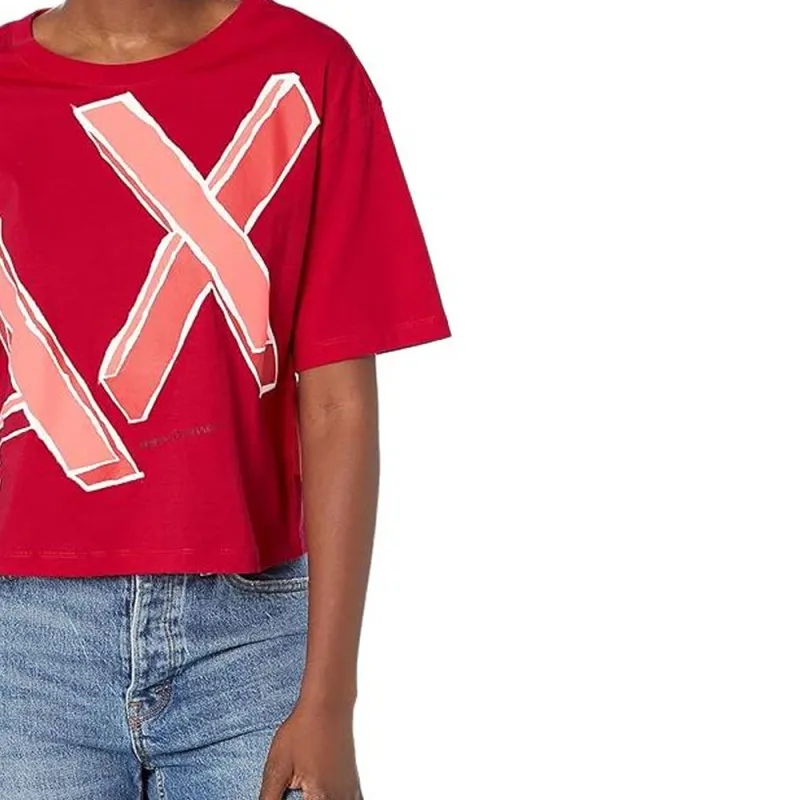 ARMANI EXCHANGEAE T Shirt Women's Red-2