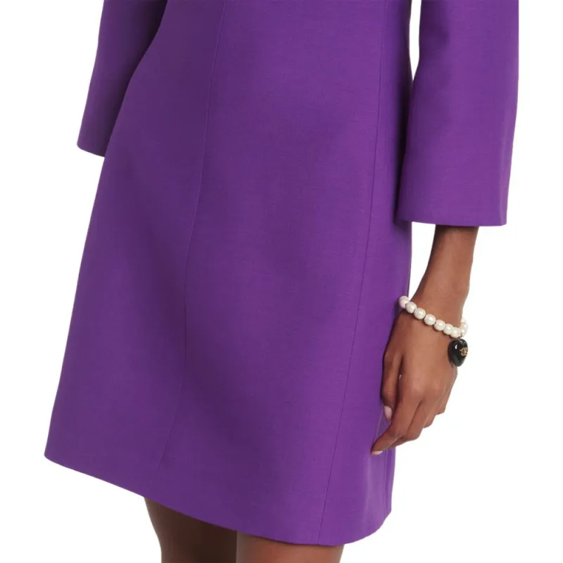 Valentino Long Sleeved Dress Women's Purple-4