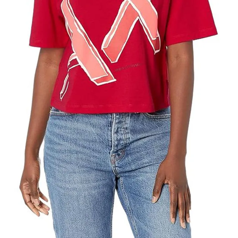 ARMANI EXCHANGEAE T Shirt Women's Red-3