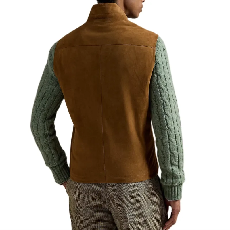 Polo Ralph Lauren Vest Men's Brown Coffee Shop-3