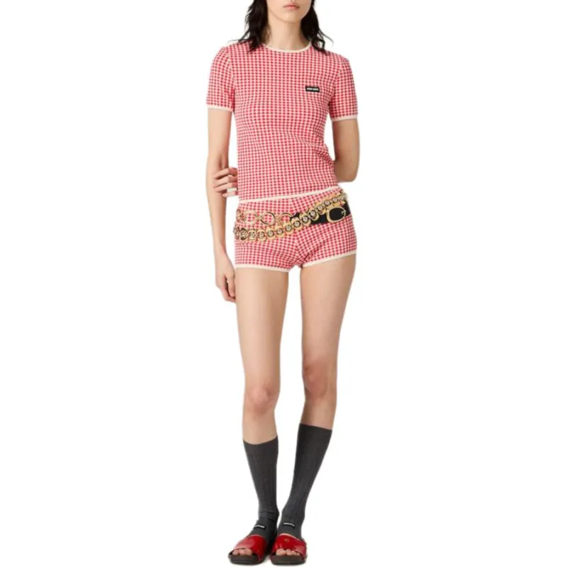MIU MIU Casual Shorts Women's Red White-1