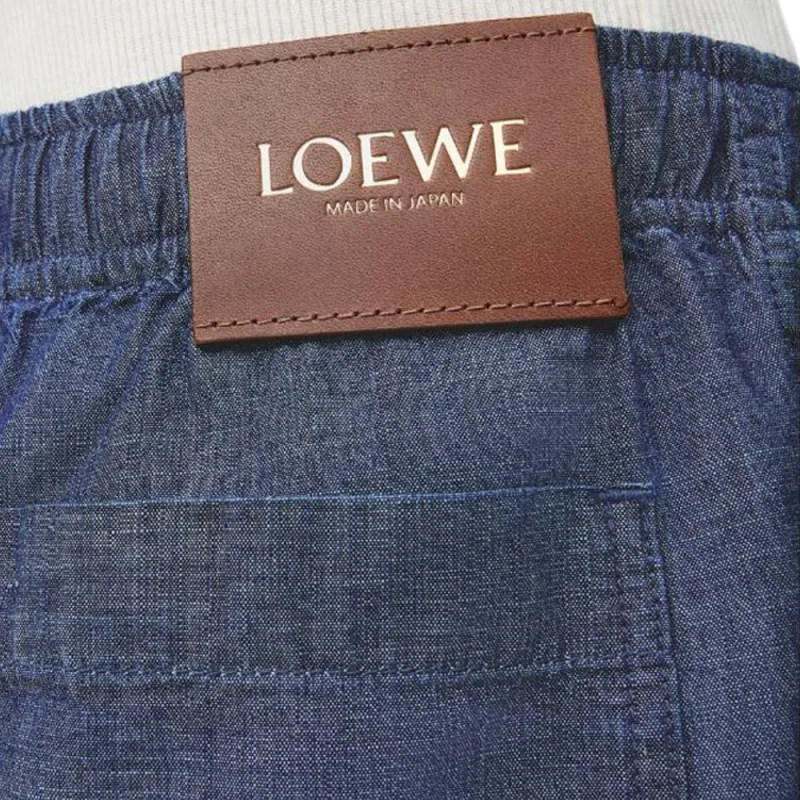 LOEWE SS25 Casual Shorts Men's Washed Blue-4