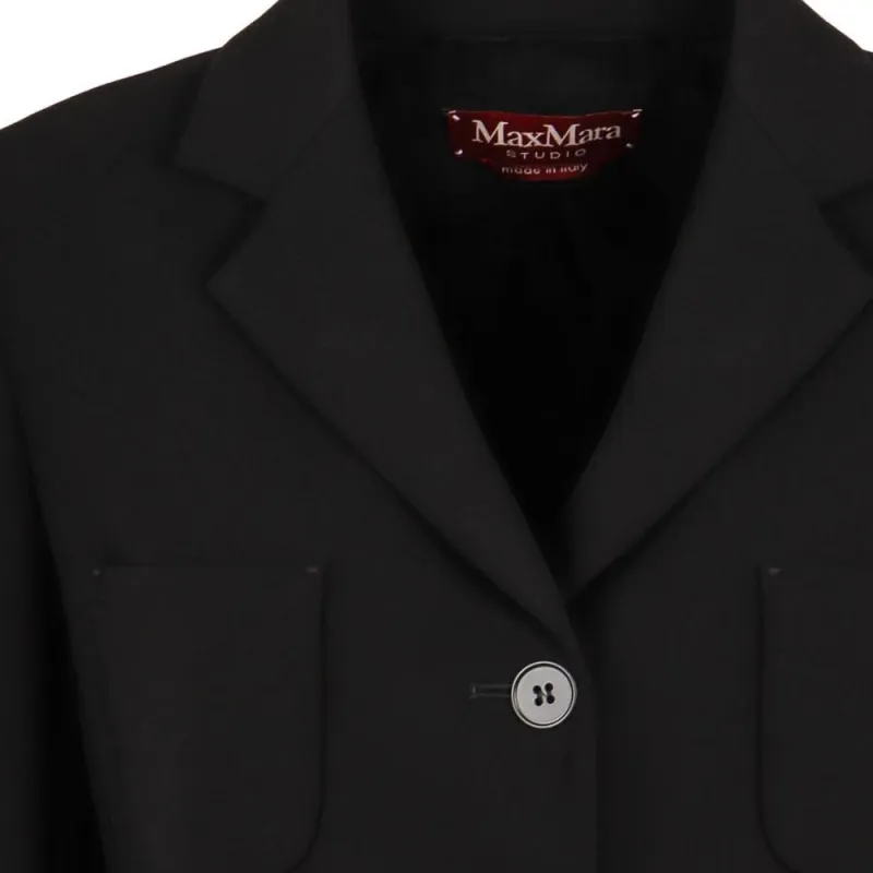 MaxMara Studio Single Breasted Cropped Jacket-2