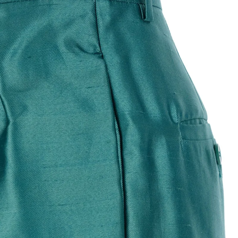 MaxMara Adige Pleat Detailed Satin Trousers-2
