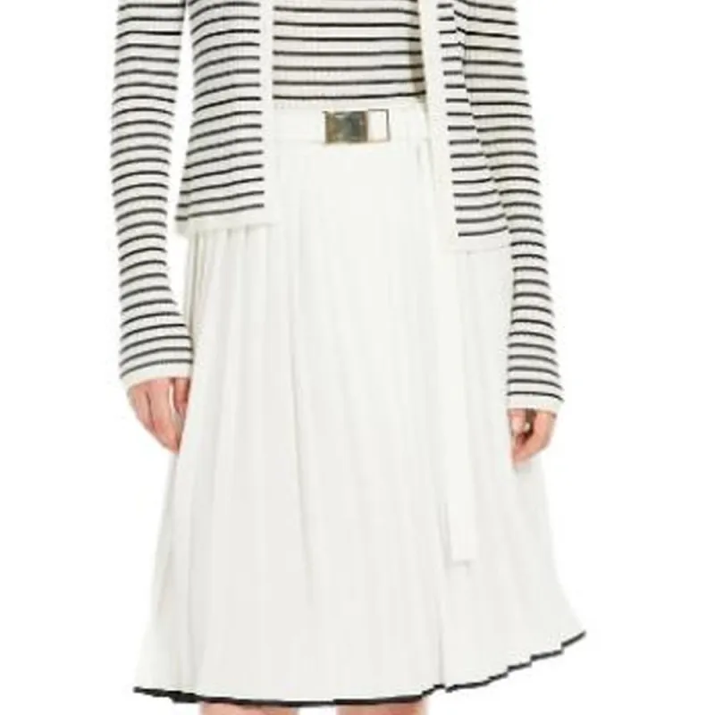 MaxMara Studio Savana Belted Pleated Skirt-3