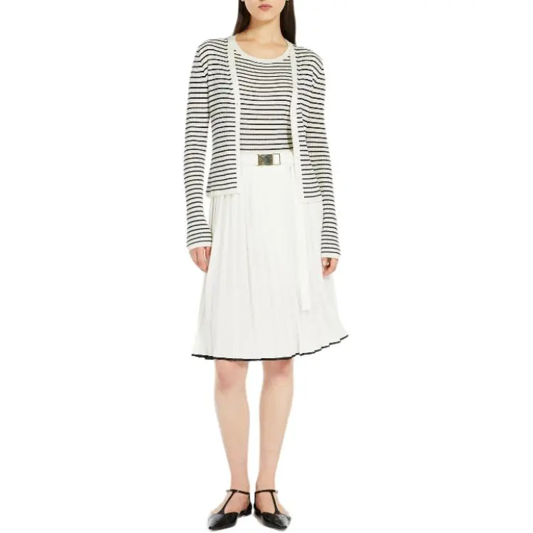 MaxMara Studio Savana Belted Pleated Skirt-2