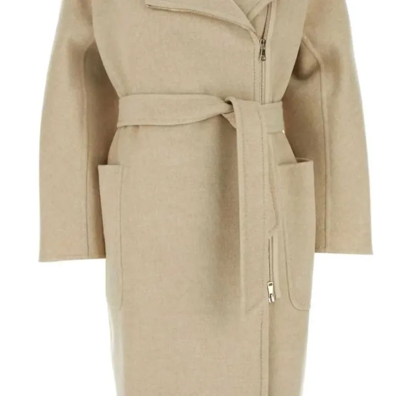 MaxMara Zip Detailed Belted Coat-2
