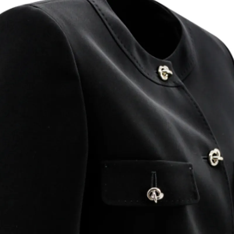 MaxMara Studio Buttoned Crewneck Jacket-3