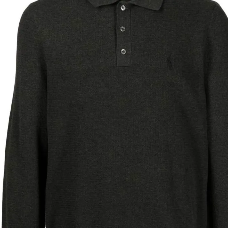 Polo Ralph Lauren Mélange effect Cashmere Polo Jumper-2
