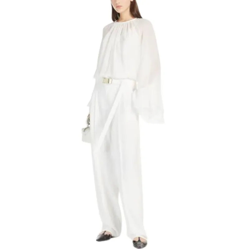 MaxMara Studio Zeo Ruffle Detailed Crewneck Top-2