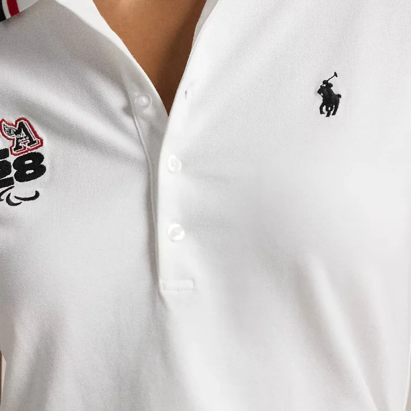 Polo Ralph Lauren LA28 Paralympic Mesh Polo Shirt Women's White-4