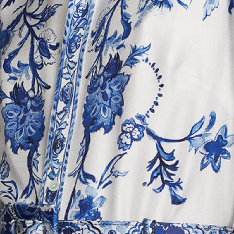 Polo Ralph Lauren Long-Sleeved Dresses Women's Blue White-2