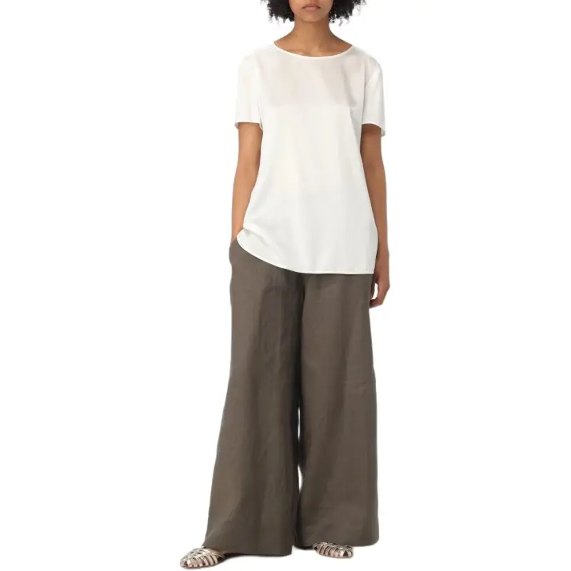 MaxMara Crewneck Satin Top-1