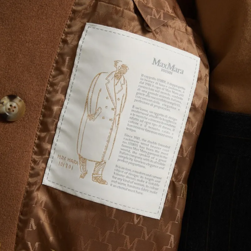 MaxMara 101801 ICON COAT Coats Women's Brown-4