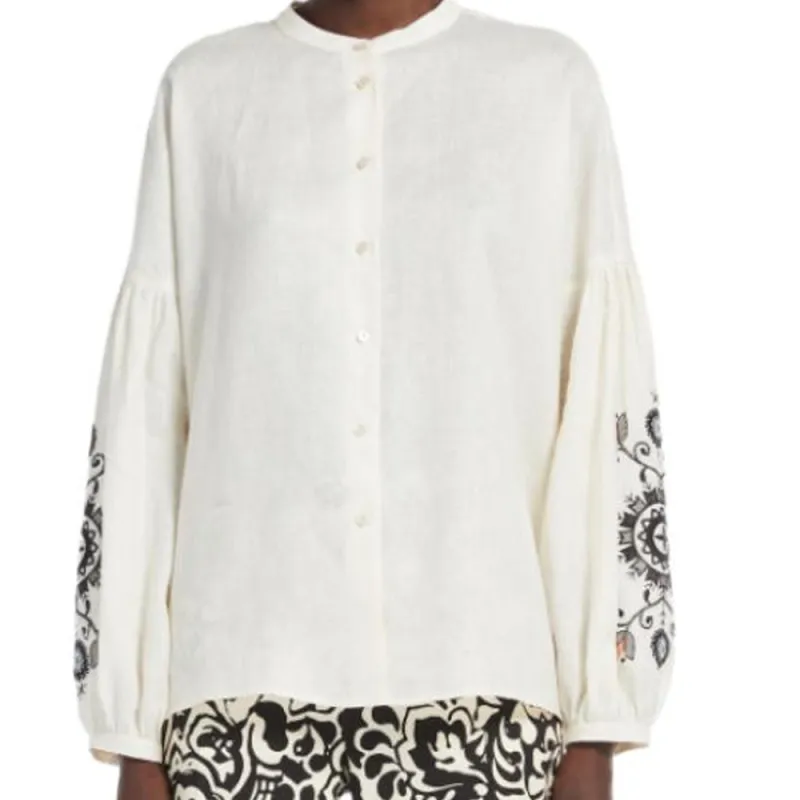 WEEKEND MaxMara Embellished sleeve Blouse-4