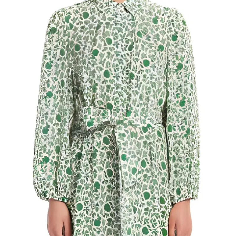 MaxMara Long Sleeved Dress Women's Green-4