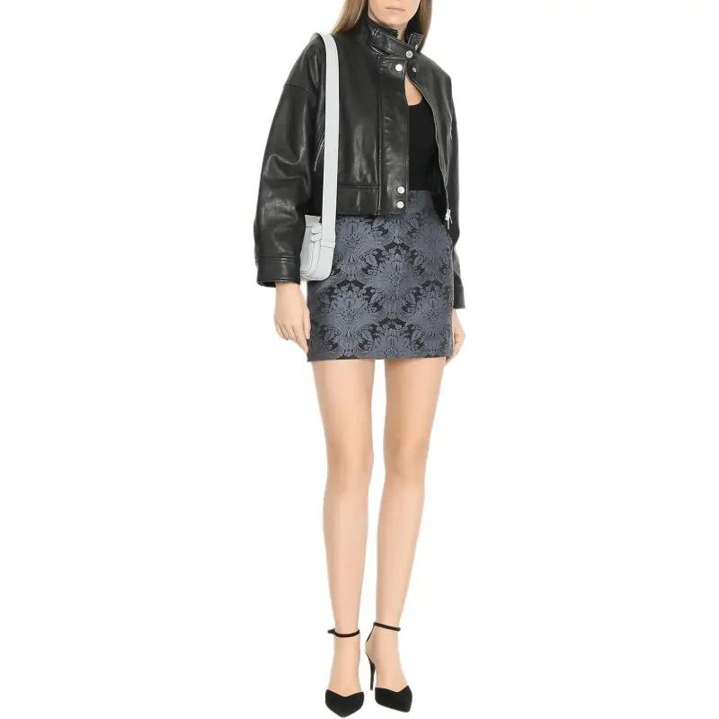 WEEKEND MaxMara Leather Jacket Women's Black-1