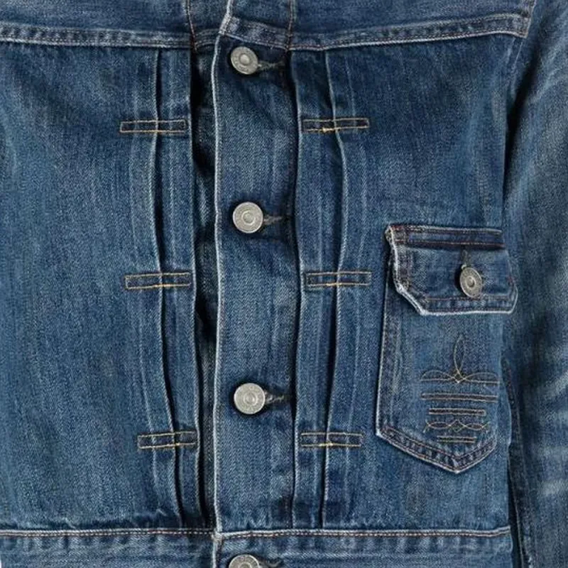 Ralph Lauren Rrl Stonewashed Cropped Denim Jacket-4