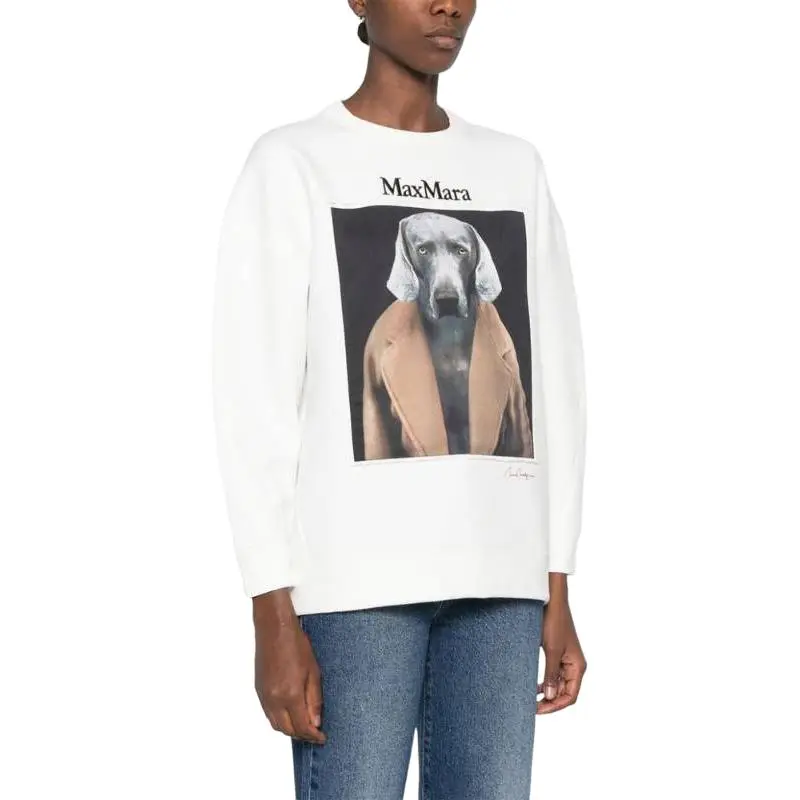 MaxMara Wegman-print Sweatshirt-3
