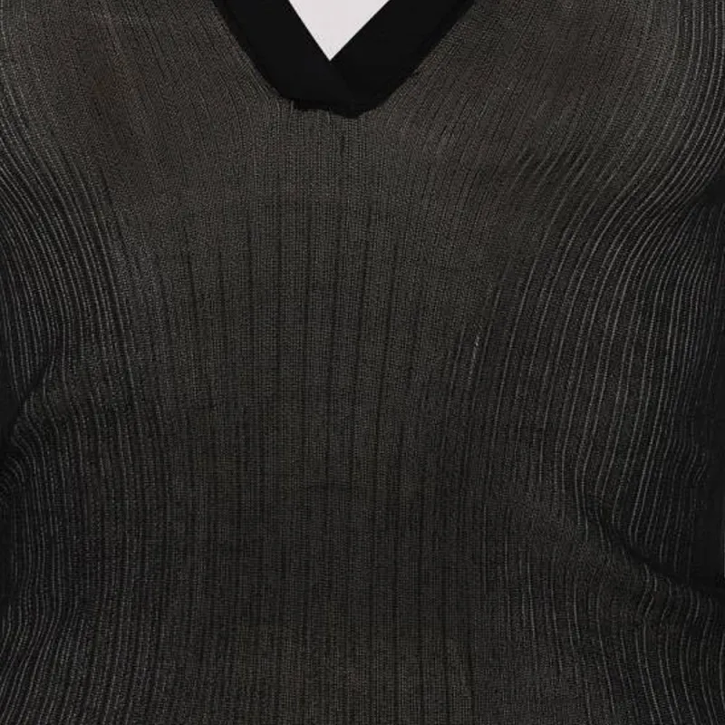 MaxMara V Neck Long Sleeved Top-3