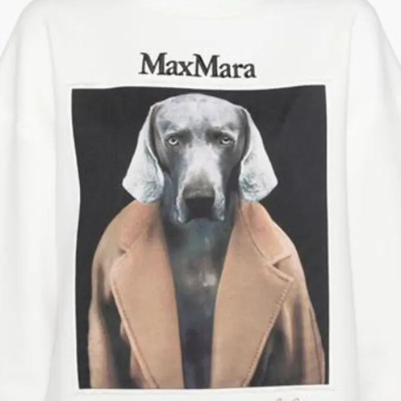 MaxMara Wegman-print Sweatshirt-4