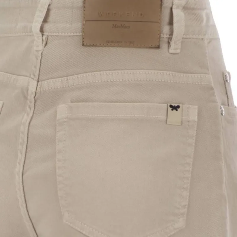 WEEKEND MaxMara Medina Logo Patch Wide Leg Trousers-3