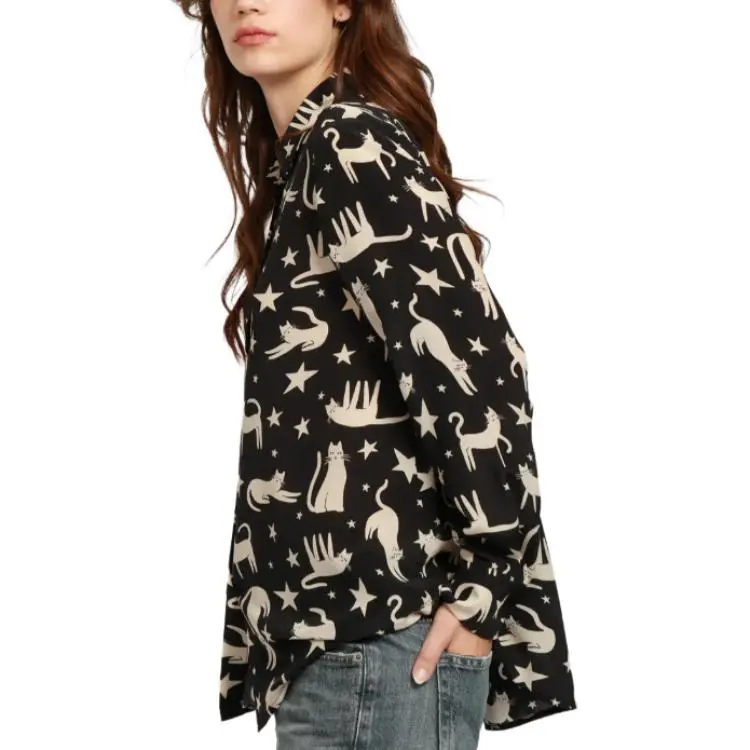WEEKEND MaxMara Tabella Cat print Shirt-3