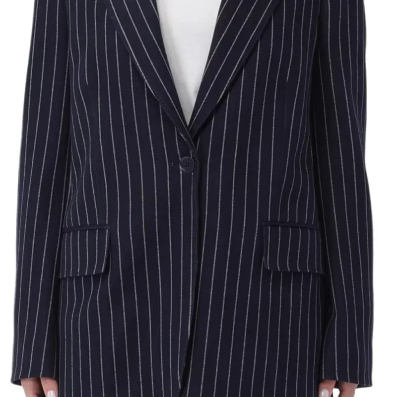 MaxMara Striped Single Breasted Jaclet-4