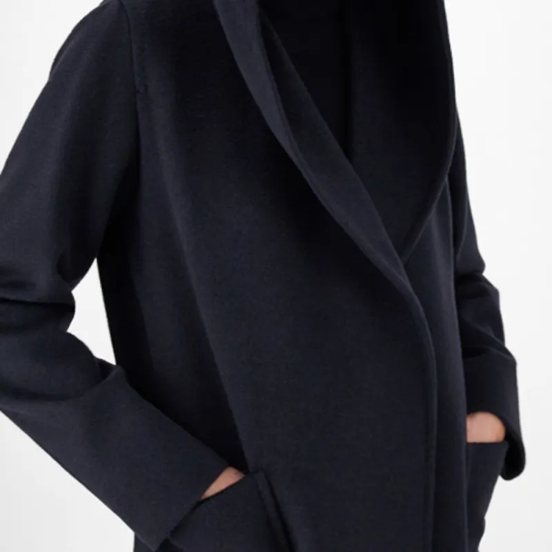 MaxMara Rialto Collection Camel Colour Robe Coat Women's Ultramarine Blue-3