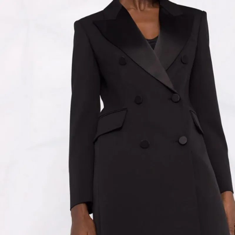 MaxMara Petali Single-Breasted Blazer Dress-4