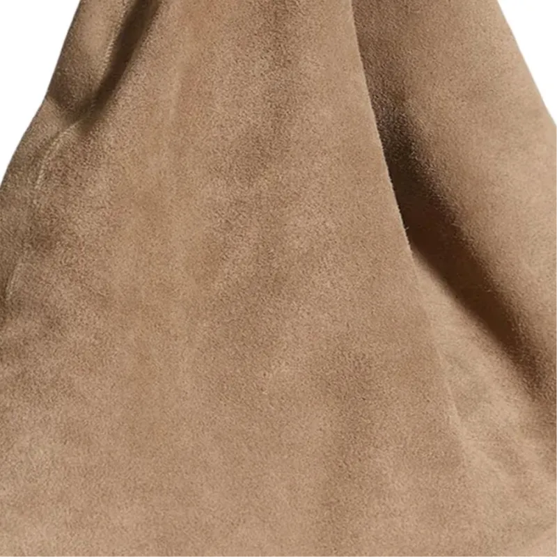 THE ROW Calf Suede Handbag Trumpets Women's Greige-3