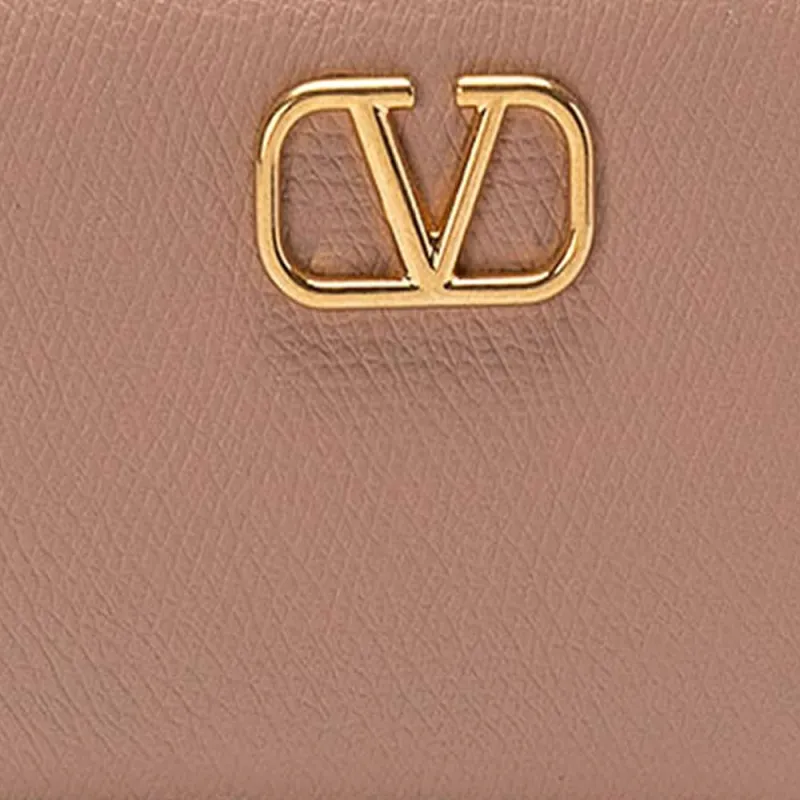 Valentino GARAVANI Calfskin Wallet Women's Pink-4