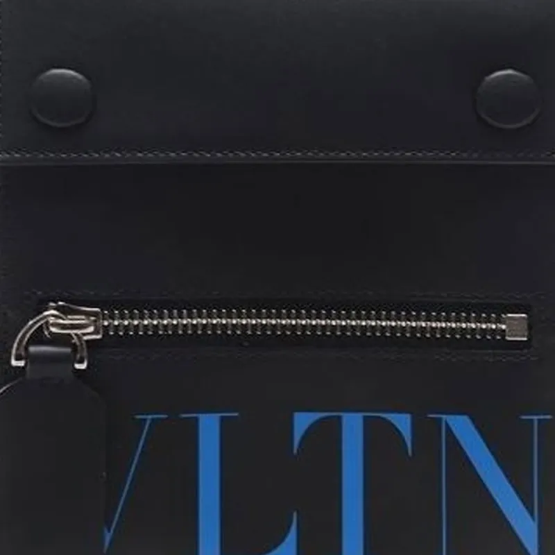 Valentino Leather Crossbody Bag Men's Black-4