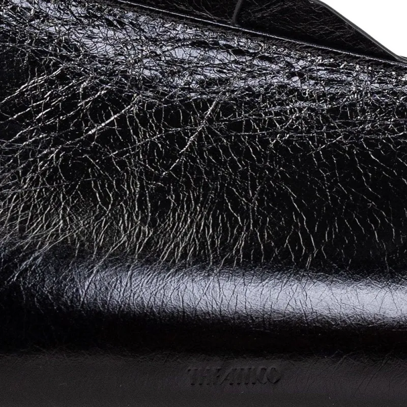 The Attico Leather Clutch Women's Black-2