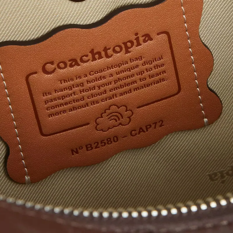 COACH Ergo Leather Shoulder Bag Tubas Women's Dark Brown-8