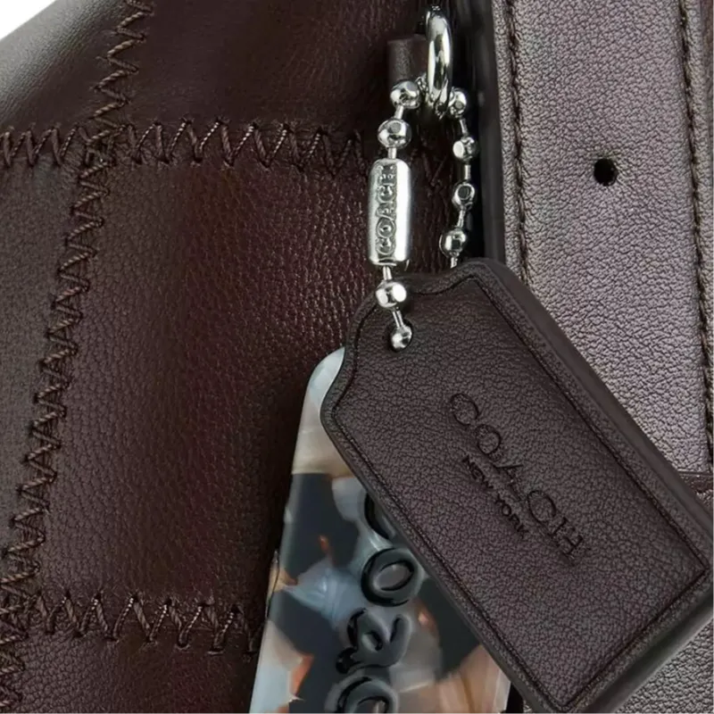 COACH Ergo Leather Shoulder Bag Tubas Women's Dark Brown-7
