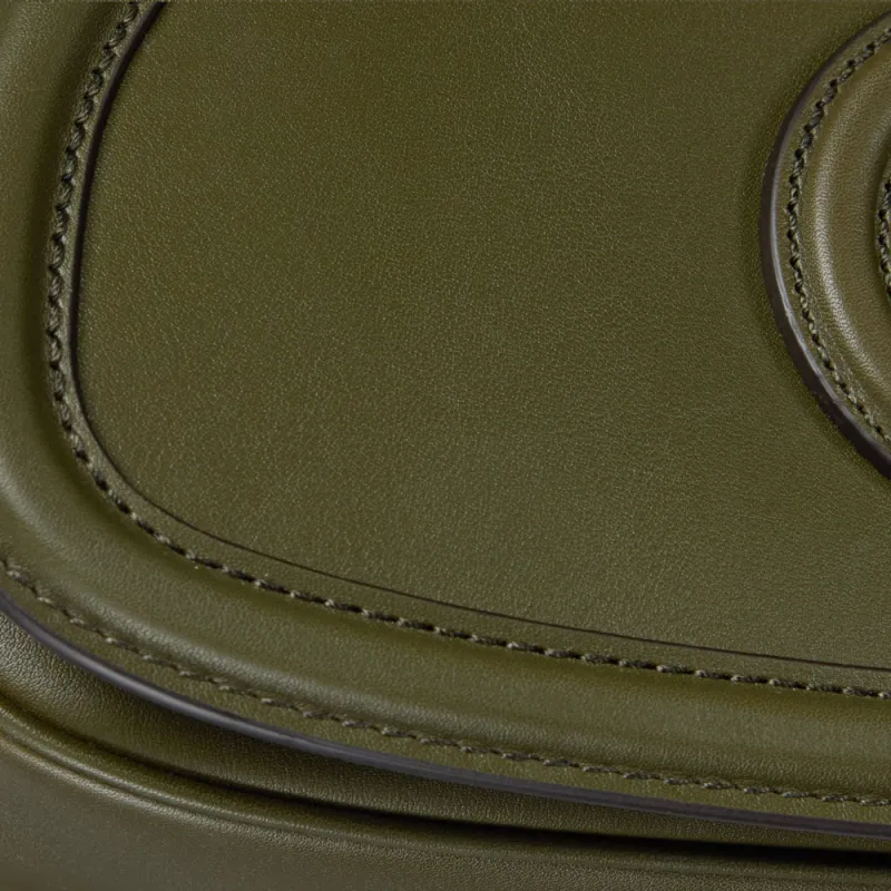 GUCCI Blondie Smooth Leather Handbag Medium Size Women's Forest Green-6