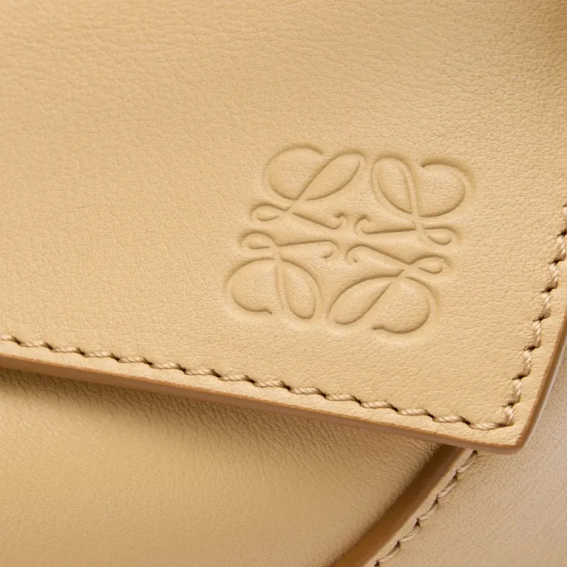 LOEWE Classic Calfskin One Shoulder Handbag Trumpets Women's Silk Beige-7