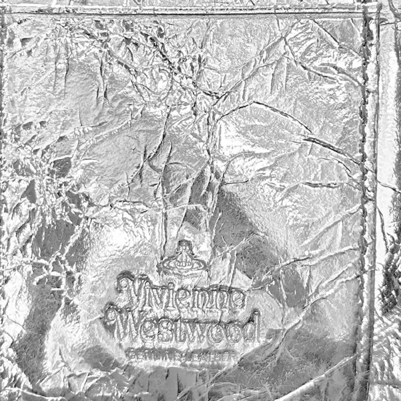 Vivienne Westwood Leather Wallet Small Size Women's Silver-6