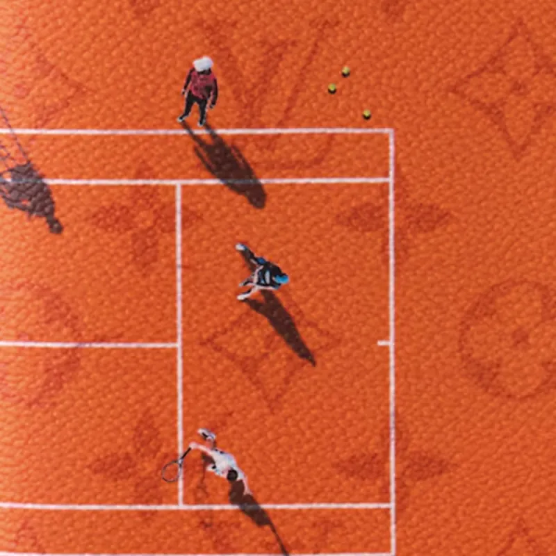 LOUIS VUITTON Tennis Passport Cover Brick Red-4