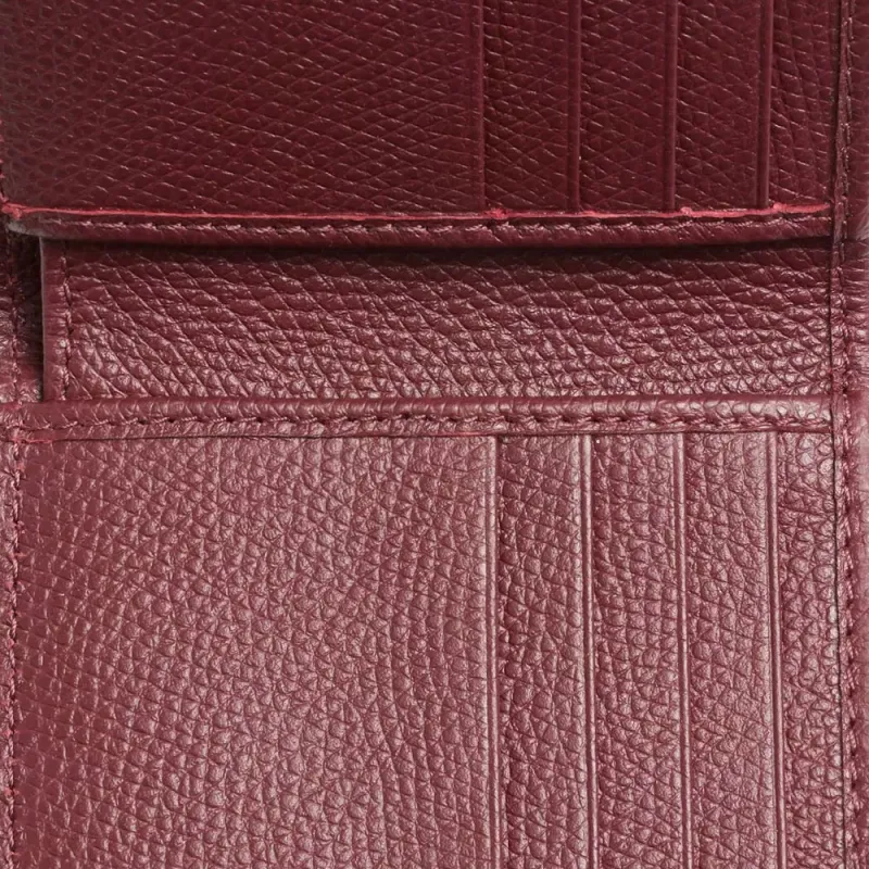 Valentino GARAVANI Grain Calfskin Wallet Unisex Rosewood Color-3