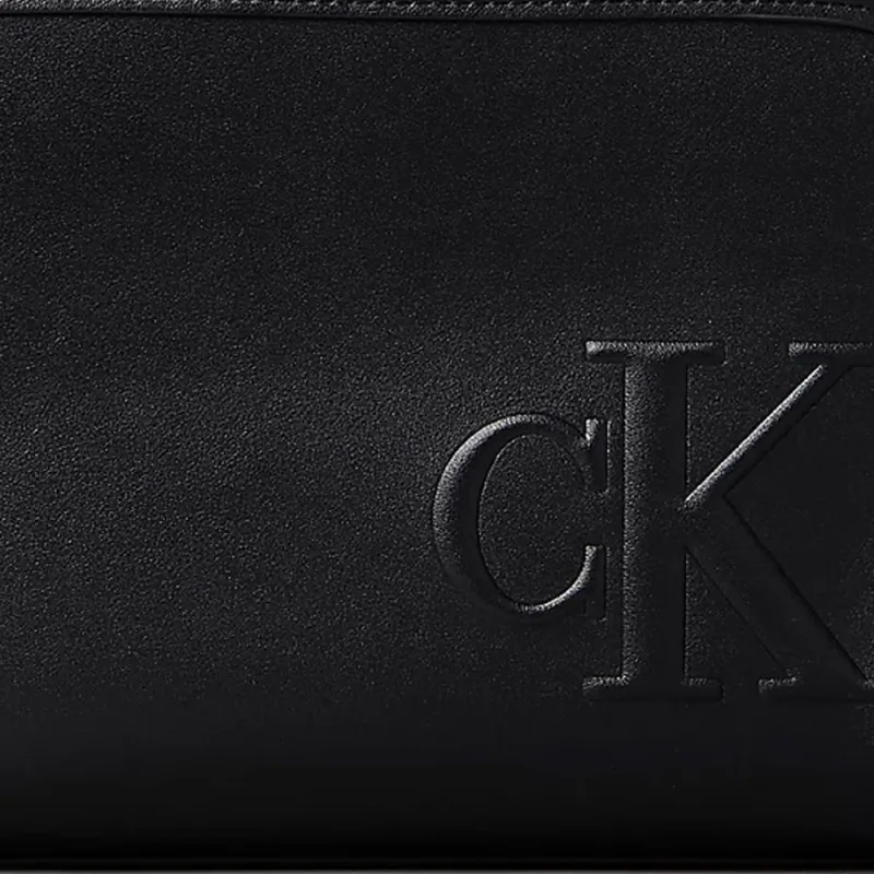 CALVIN KLEIN Artificial Leather Camera Bag, Shoulder Bag Men's Black-1