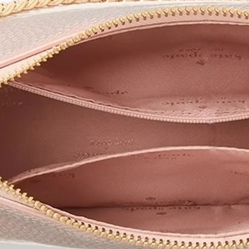 Kate Spade Fabric With Cow Leather Handbag Trumpets Women's Smoke Pink-4