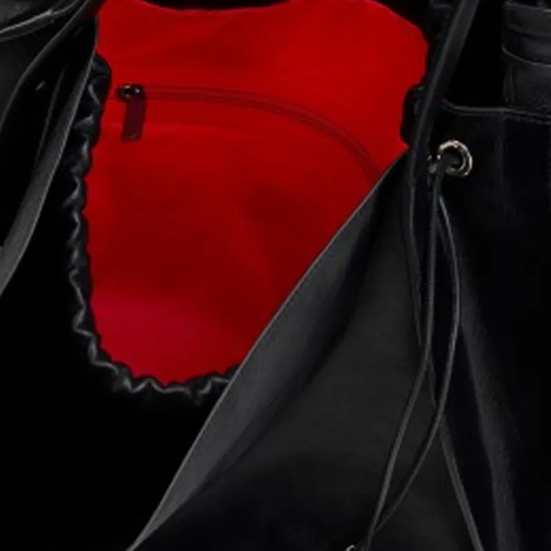 CL Calfskin Tote Bag, Shopping Bag, Shoulder Bag Men's Black-3